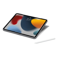 Adjustable kickstand on the Logitech Combo Touch with iPad Pro in landscape mode.