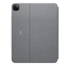 Protective case of the Logitech Combo Touch Keyboard displaying its durability and sleek design.