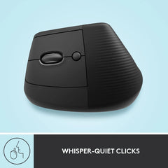 Whisper quiet clicks with the logitech lift vertical wireless mouse