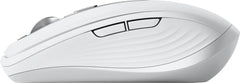 "MX Anywhere 3S mouse in Pale Grey showing customizable side buttons