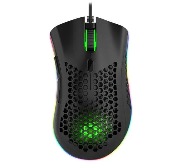 NOS M-650 RGB optical wired gaming mouse in black