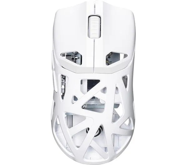 NOS M-700 Spider ultralight wireless gaming mouse in white, 51g with 10K DPI