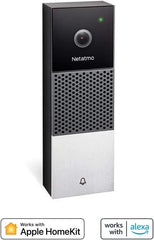 Netatmo Smart Video Doorbell – black wired HD doorbell camera with person detection