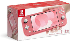 Nintendo Switch Lite handheld gaming console in coral for on-the-go gaming