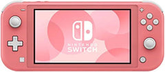 Compact and lightweight Nintendo Switch Lite coral edition with built-in controls