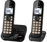 Panasonic KX-TGC462EB cordless phone with twin handsets in black