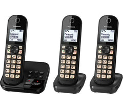 Panasonic KX-TGC463EB triple handset cordless phone for home and office use