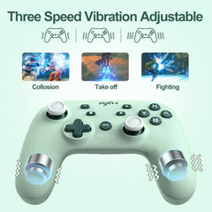 PXN P50L green gaming controller with motion control and vibration feedback