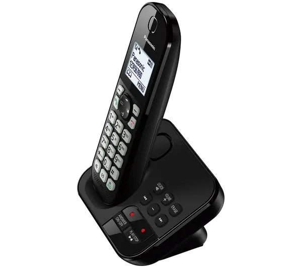 Panasonic KX-TGC460EB cordless phone with single handset in black