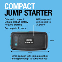 Compact and powerful RING RPPL200 jump starter for emergency car battery boost