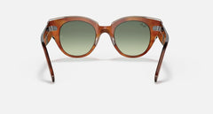 Ray-Ban women’s gradient lens sunglasses in Havana on Transparent Green