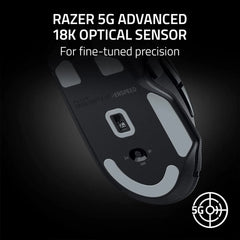 18K DPI Razer Basilisk V3 X HyperSpeed wireless mouse with Chroma RGB lighting