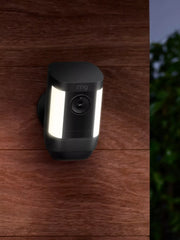 Alexa-compatible Ring Spotlight Cam Pro with wireless outdoor design
