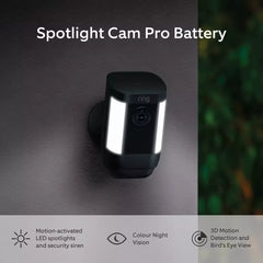 Ring Spotlight Cam Pro with LED spotlights and 3D motion detection