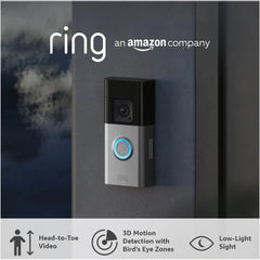 Ring smart video doorbell with 3D motion detection and real-time alerts