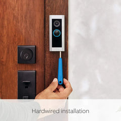 Ring hardwired security doorbell with advanced motion alerts and two-way audio
