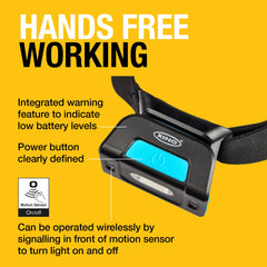 Hands free working with the Ring Rechargable Headtorch