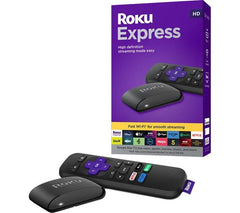 Roku Express HD streaming device (3960EU) in black with fast Wi-Fi connectivity