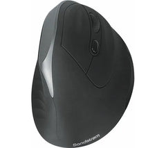 SANDSTROM Optical Wireless Mouse (SERGOM24) – black ergonomic mouse with 2000DPI precision