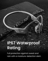 Sweatproof SHOKZ OpenRun bone conduction headphones for outdoor fitness