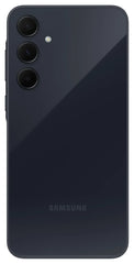 Back view of the Samsung Galaxy A35 5G Smartphone in Awesome Navy Blue