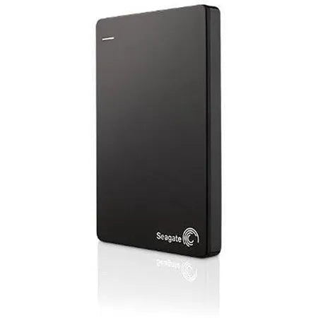 Seagate Portable Drive in black matte finish with USB 3.0 cable.