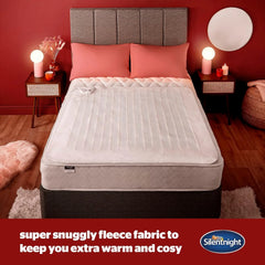 Silentnight Comfort Control electric blanket with easy fit straps for secure use