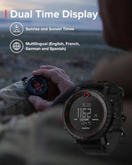 Dual-time Suunto Core watch with sunrise and sunset display