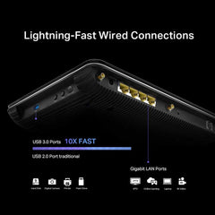 High-performance TP-Link VR2100 with 4x Gigabit Ethernet ports and 1x USB 3.0