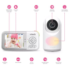Various features of the VTECH VM3263 video baby monitor