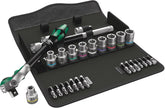 Wera 8100 SC 6 Zyklop Speed Ratchet Set, Metric, 28-piece tool kit with ergonomic design and durable case.