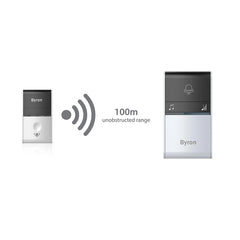 Byron DBY-23615BS kinetic energy doorbell with a long wireless range