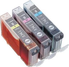 Original Canon CLI-8 CMY Ink Multipack – 3-pack (Cyan, Magenta, Yellow), 13ml each, compatible with PIXMA printers
