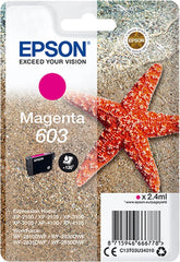 Epson 603 Magenta Ink Cartridge – Genuine Starfish Series, 2.4ml ink, prints up to 130 pages, ideal for Epson Expression Home inkjet printers – UK version