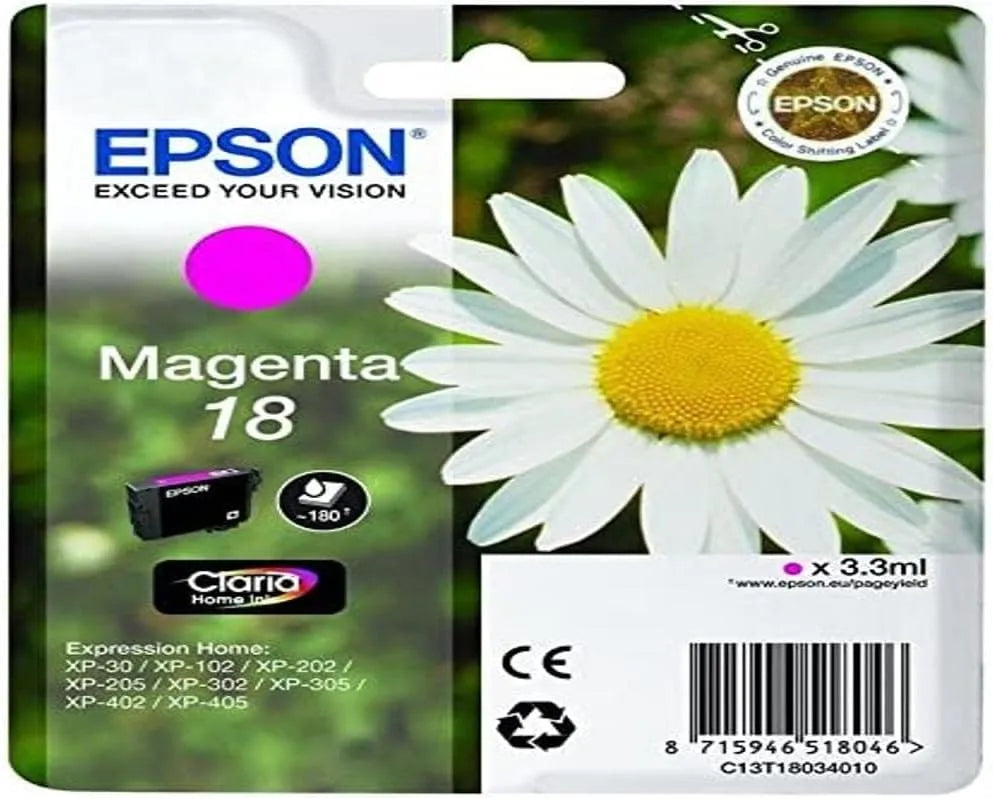 EPSON Magenta 18 Inkjet Cartridge – 3.3 ml