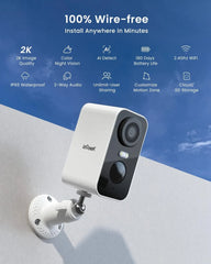 ieGeek wireless security camera with siren, color night vision, and motion detection