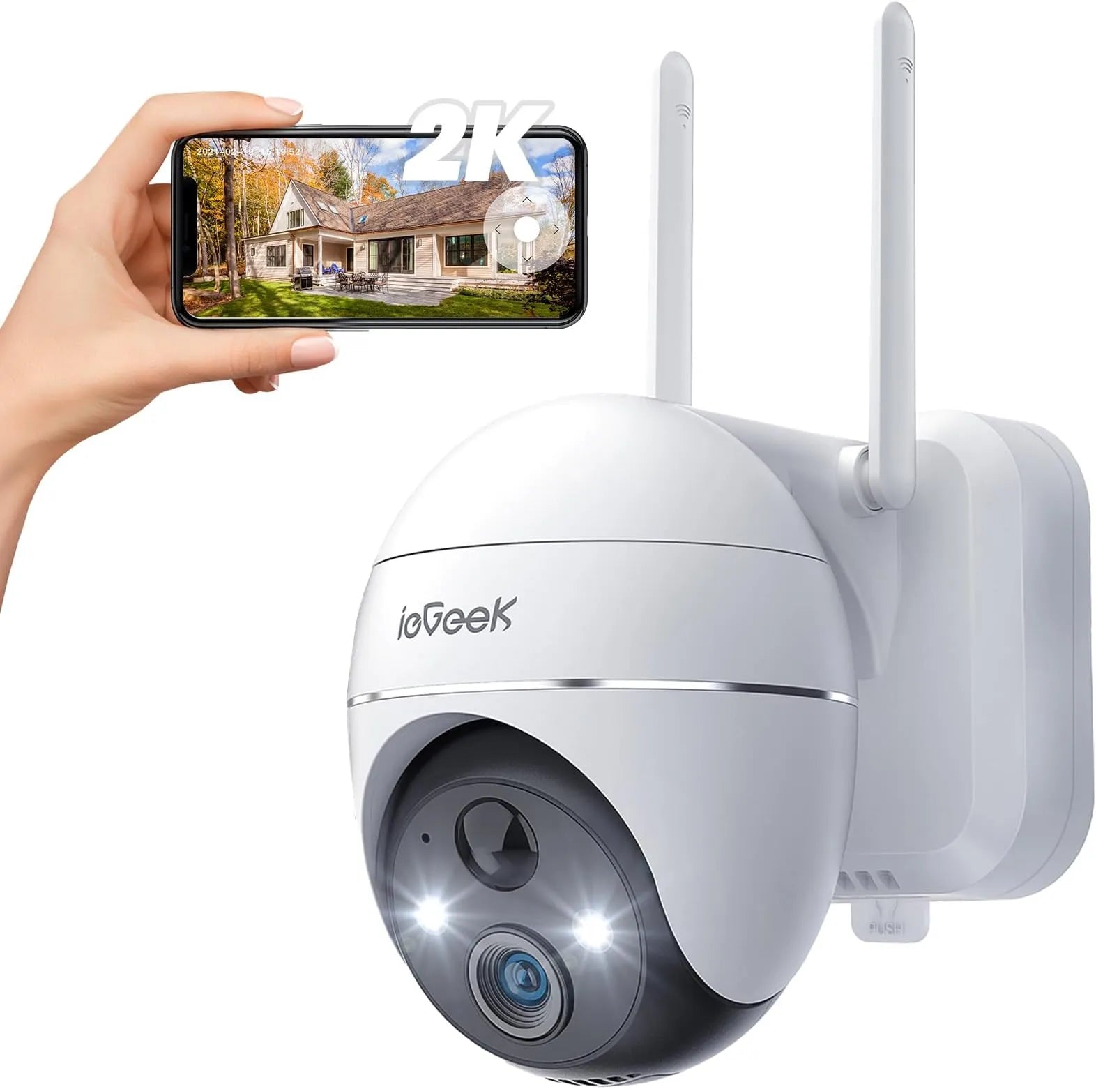 ieGeek ZS-GX1S 2K 360° wireless battery-powered outdoor security camera