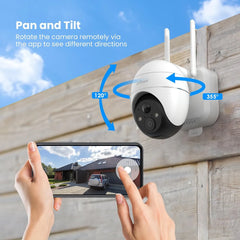 ieGeek PTZ security camera with night vision, motion detection, and voice intercom