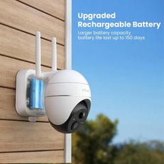 High-resolution ieGeek ZS-GX1S 2K camera with floodlight and siren for home security
