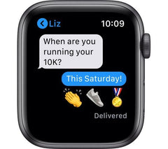 Apple Watch Series 6 - Space Grey Aluminum with Black Nike Sports Band, 44 mm