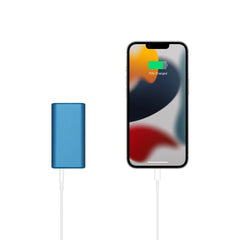 Mophie Powerstation Mini with sleek blue design and rapid power delivery