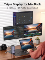 UGREEN 12-in-1 USB-C docking station with 10Gbps data transfer and power delivery