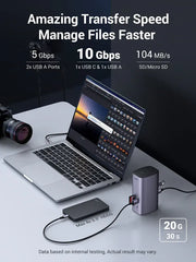 UGREEN Revodok Pro 312 for triple monitor setup with dual HDMI and 100W PD