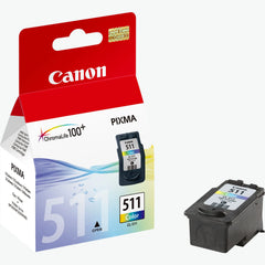 Canon 2972B001 CL‑511 Colour Cartridge – Genuine CMY ink for rich photo and document output, 9 ml capacity 