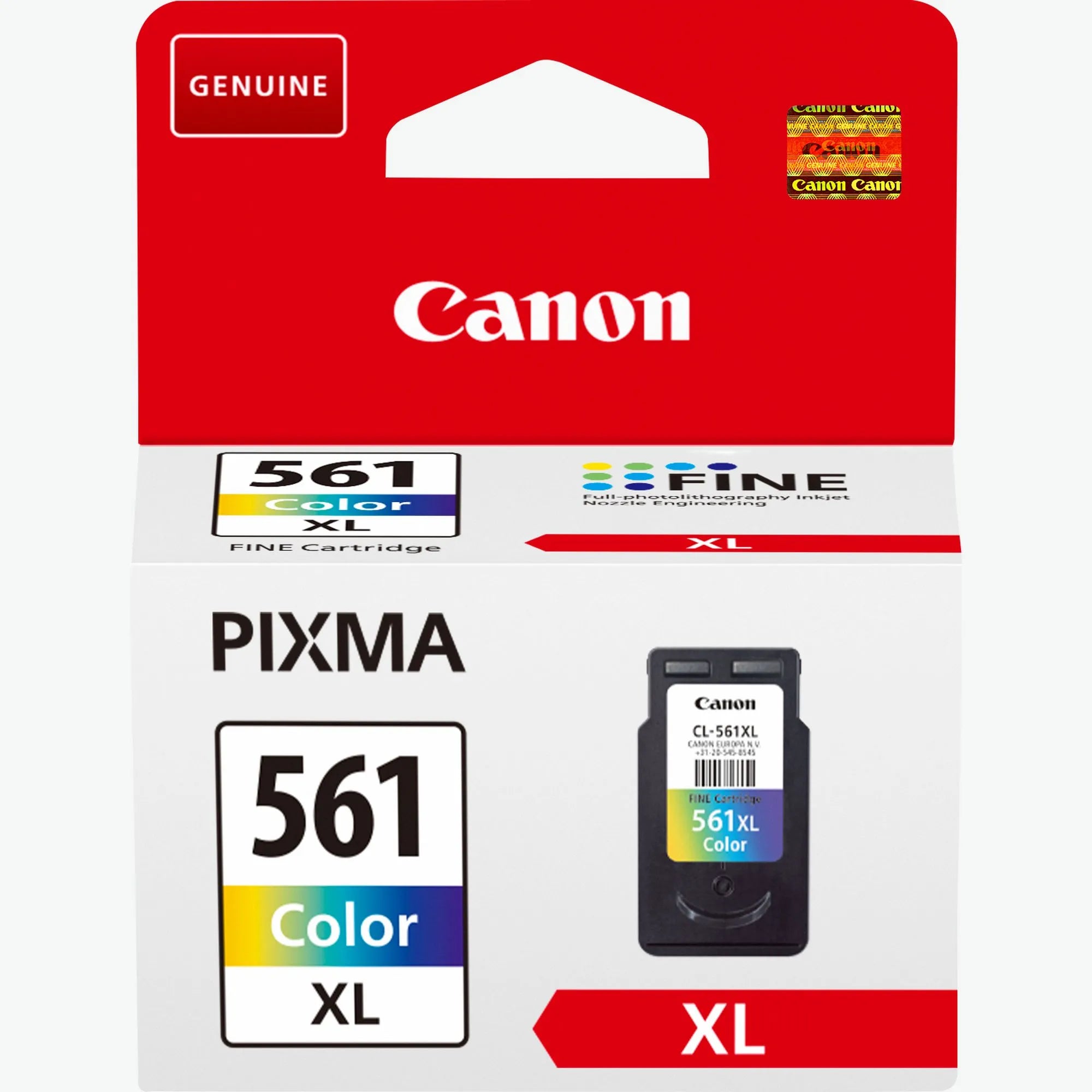 Canon CL-561XL Colour Ink Cartridge – High Yield Genuine PIXMA Series (3730C001), 12.2ml tri-colour, prints up to 300 pages 