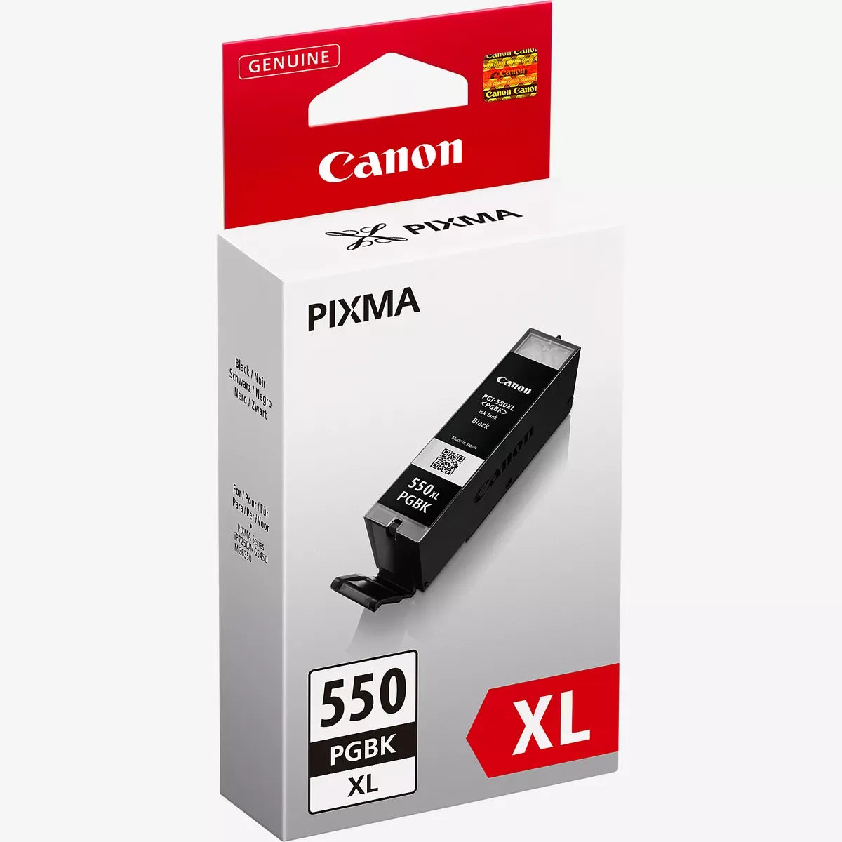 Canon PGI-550PGBK XL Black Ink Cartridge – Genuine High-Yield PIXMA Series (6431B001), 22ml capacity, prints up to 500 pages 