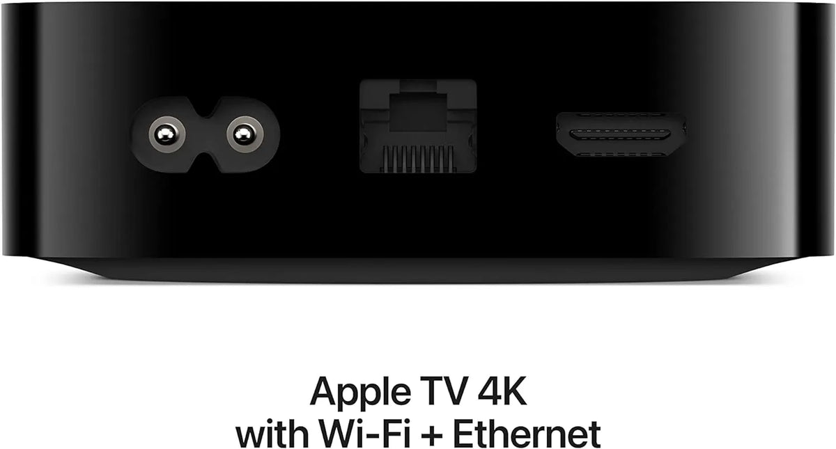 Close up of the HDMI port on the Apple TV 4K with Ethernet port as well
