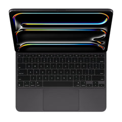 Close-up of backlit keys on Magic Keyboard Black for iPad Pro 13"
