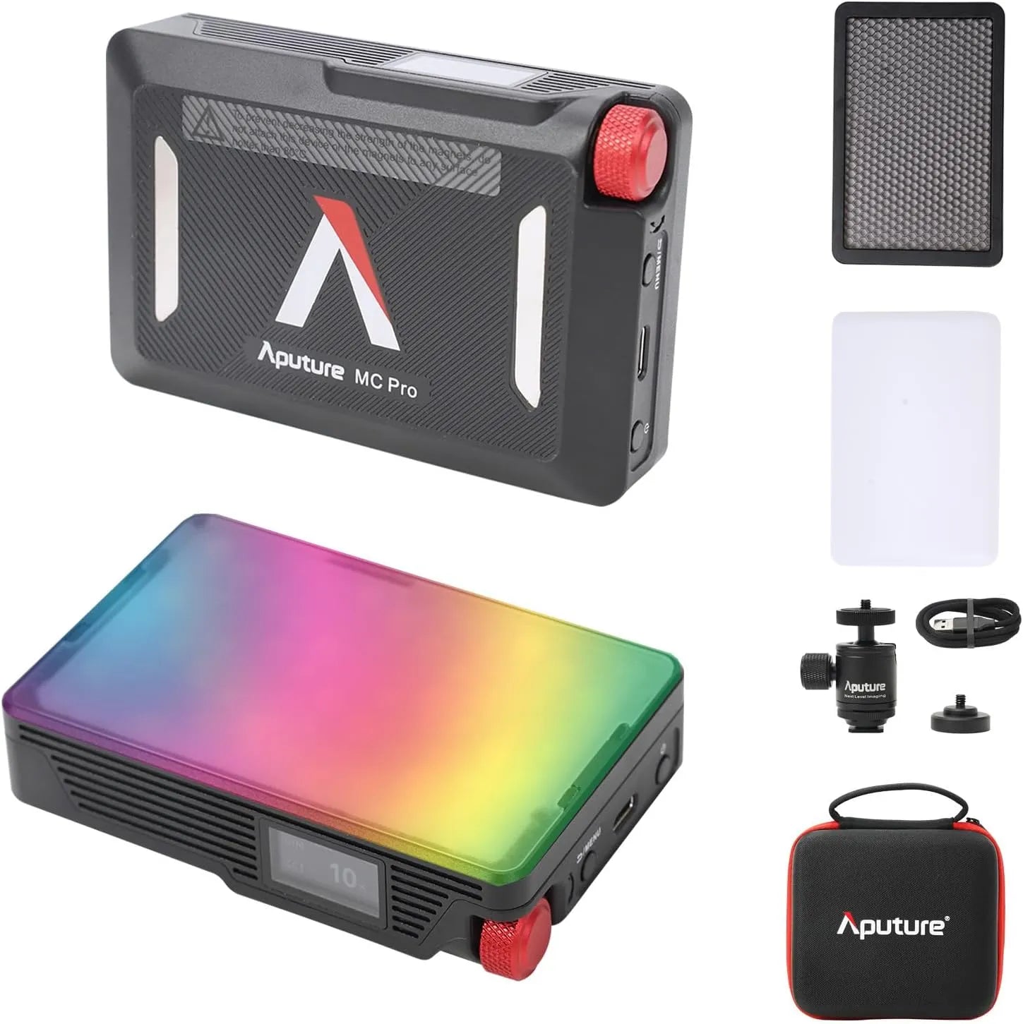 Aputure MC Pro RGBWW LED video light with IP65 waterproof rating
