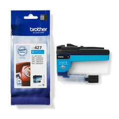 Brother LC-427C Cyan Cartridge – Genuine Brother ink, long-lasting high-yield single pack for home and office use, 1500 pages – UK packaging